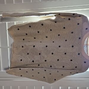 Polka Dot Cream Sweater